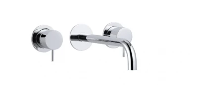Waterevolution Flow 3-huls indbygget håndvaskarmatur i krom med udløb 25 cm T1163F01-25