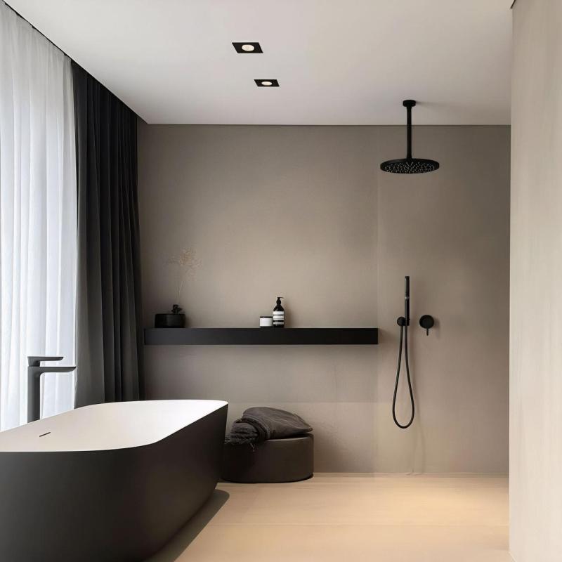 Waterevolution Flow indbygget blandebatteri, mat sort 1208512422