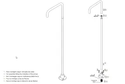 Waterevolution Flow fritstående håndvaskarmatur tud mat hvid T1676BR