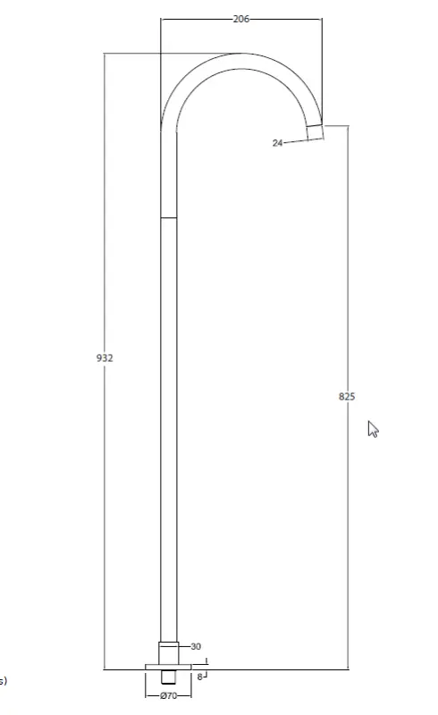 Waterevolution Flow fritstående vandhane med tud krom T167701