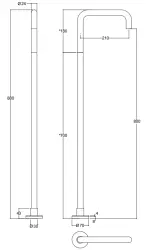 Waterevolution Flow fritstående badtud stående mat sort T1672H24PR