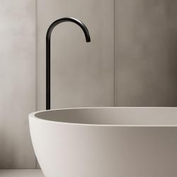 Waterevolution Flow fritstående badekarudløb mat sort T1673PR