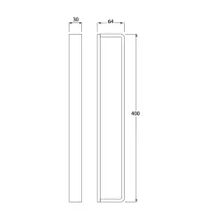 Waterevolution Deep vertikale håndklædeholder 40 cm krom A21601