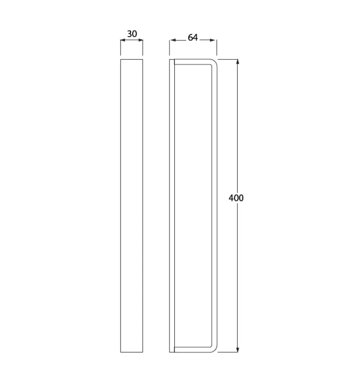 Waterevolution Deep vertikale håndklædeholder 40 cm krom A21601