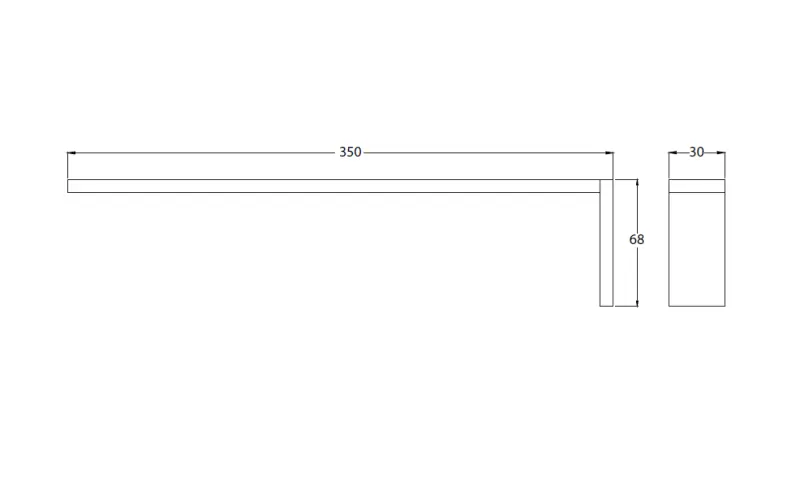 Waterevolution Deep håndklædeholder 35cm Krom A21501