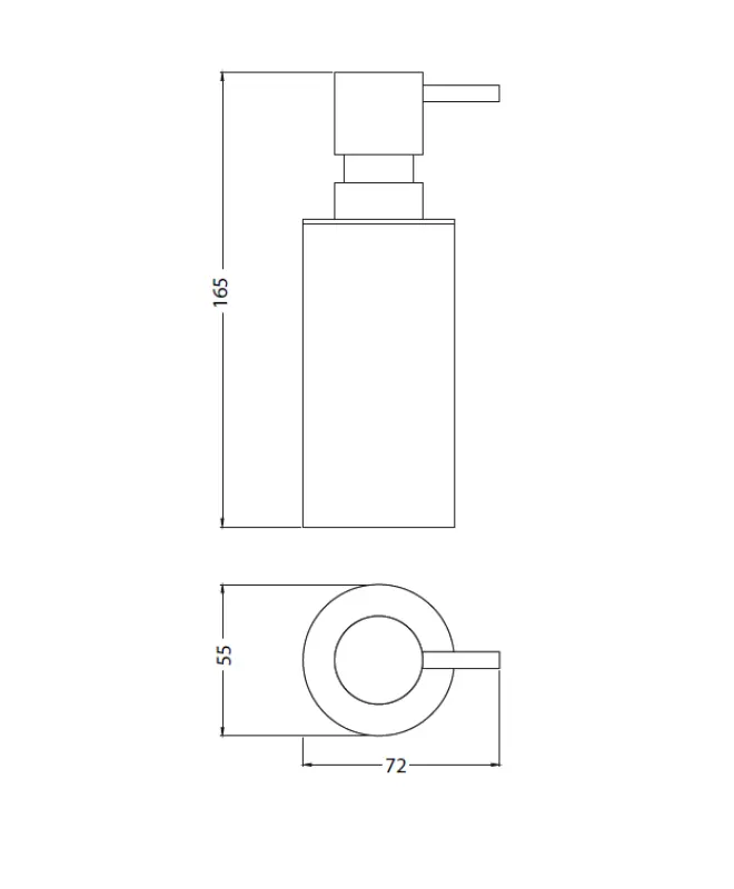 Waterevolution Deep sæbedispenser fritstående mat hvid A225BR