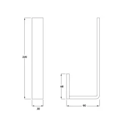 Waterevolution Deep reserve toiletrulleholder mat hvid A232BR