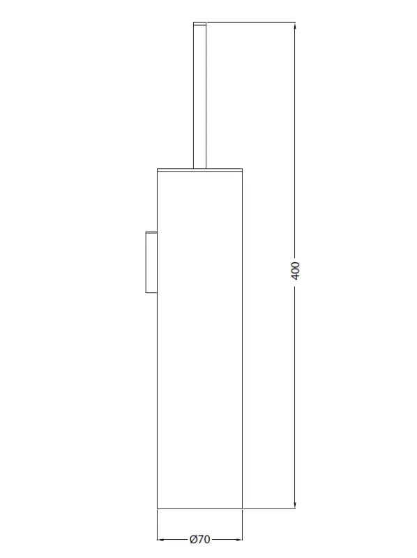 Waterevolution Deep toiletbørstesæt fritstående mat sort A240PR