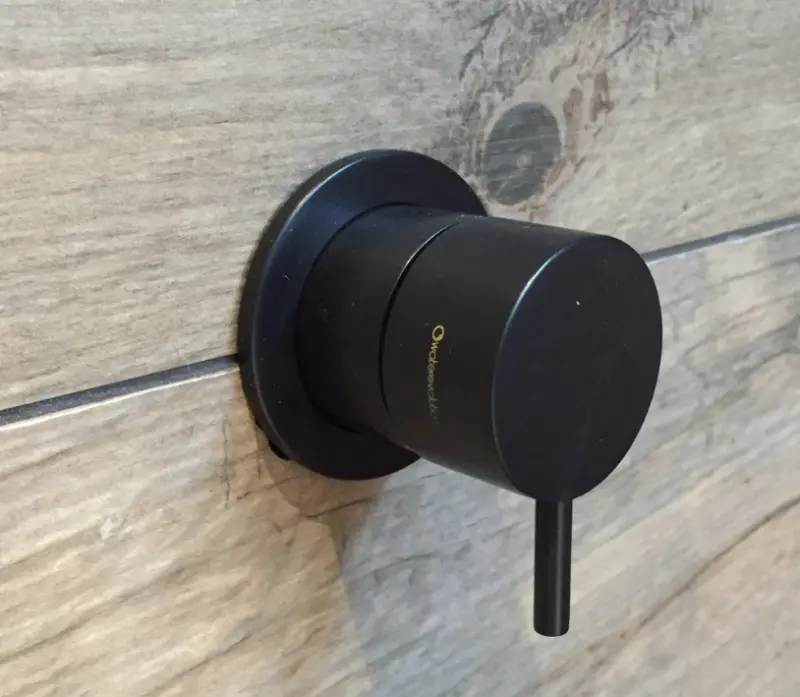 Waterevolution Flow indbygget 2-vejs omstiller mat sort med rund roset T1482SPR