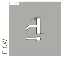 Waterevolution Flow håndvaskarmatur mat hvid T1101ABR