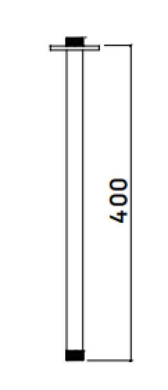 Waterevolution flow loftbeslag 40 cm mat sort T164540PR