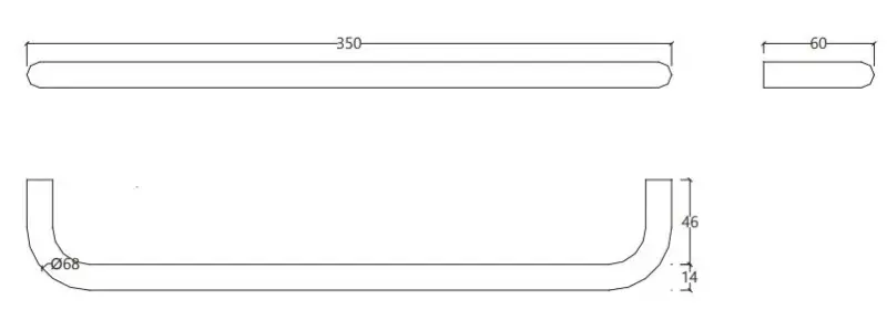 Waterevolution flow håndklædeholder 35 cm mat hvid A111BR