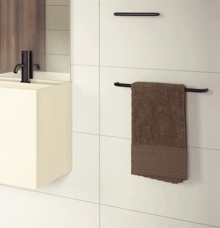 Waterevolution flow håndklædeholder 60cm mat sort A112PR