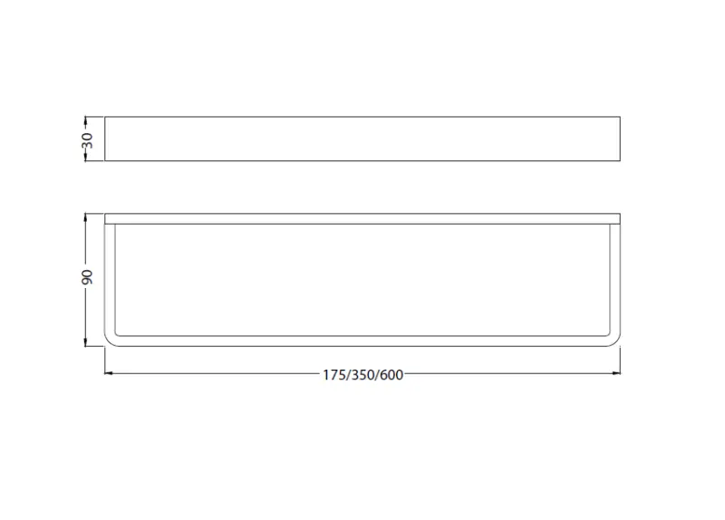 Waterevolution Deep håndklædeholder 60 cm mat hvid A212BR