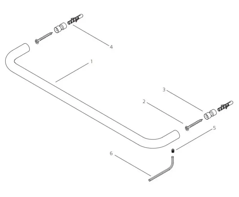 Waterevolution flow håndklædeholder 60cm Krom A11201