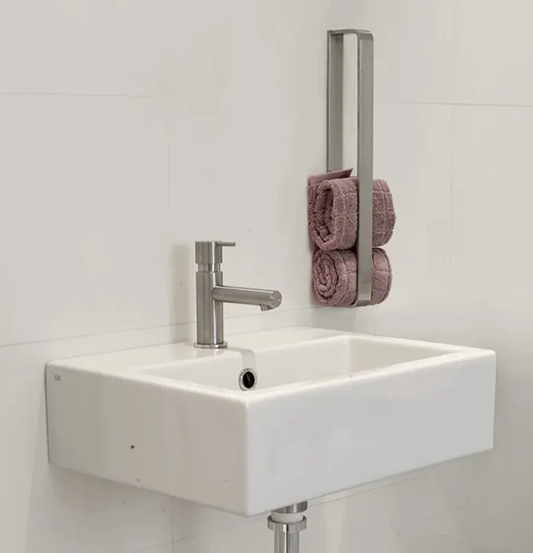 Waterevolution Deep lodret håndklædeholder 40 cm rustfrit stål A216IE