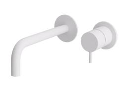 Waterevolution Flow indbygget håndvaskarmatur, mat hvid med udløb 15 cm T116BBR-15