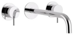 Waterevolution Flow 3-huls indbygget håndvaskarmatur i krom med udløb 15 cm T1163F01-15