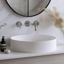 Waterevolution Flow 3-huls indbygget håndvaskarmatur i krom med udløb 15 cm T1163F01-15