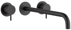Waterevolution Flow 3-huls indbygget håndvaskarmatur, mat sort med udløb 21 T1163FPR-21