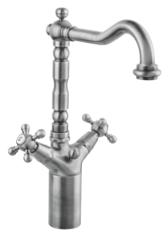 PB klassisk forhøjet håndvaskarmatur med stjernehåndtag, tud 18 cm, Bronze 1208854992