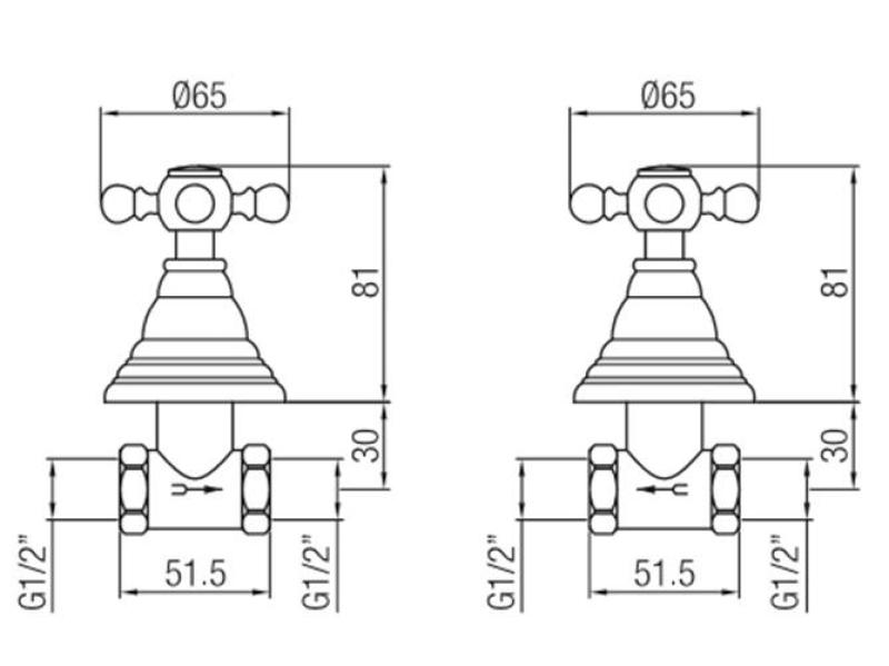 PB klassisk indbygget brusersæt med stjernehåndtag Bronze 1208855342