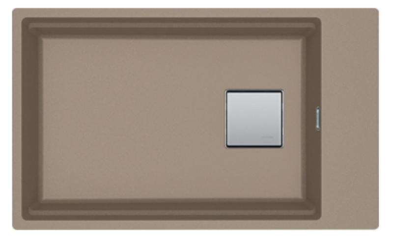 Franke Kubus KNG 110.62 vask 72x42 taupe granit underbygning med haneplade 125.0512.516