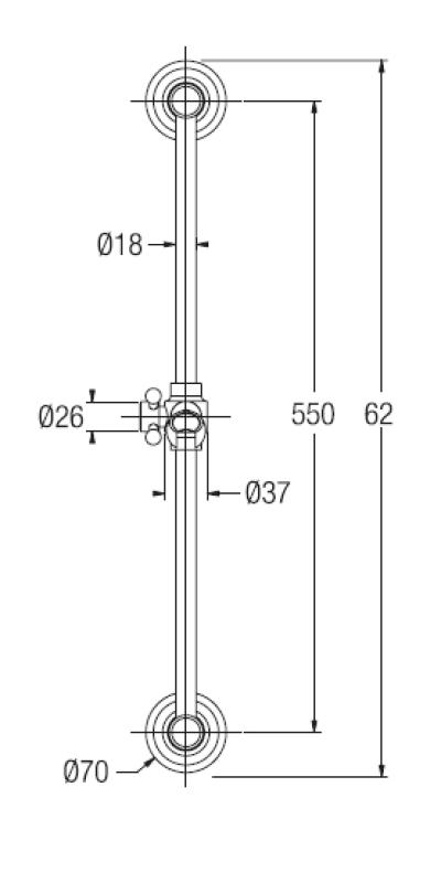 PB klassisk glidestangssæt med håndbruser og bruserslange bronze 1208899102