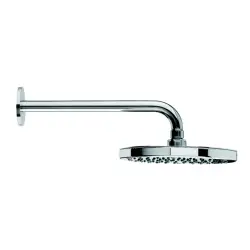 Waterevolution Flow hovedbruser 200mm med vægtilslutning Børstet Messing T1641LE