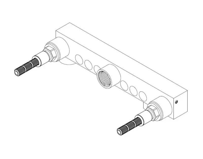 Waterevolution Cruz 3-huls indbygget håndvaskarmatur mat sort 19cm tud 1208916572