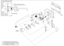 Waterevolution Flow indbygget håndvaskarmatur med dækplade, helt i rustfrit stål, med udløb 25 cm T1161BIE-25