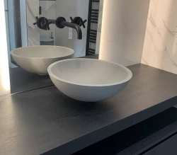 Solid-S Pure Monteringsvask, rund, mat lysegrå, B41xH14 cm, uden overløb 1208919566