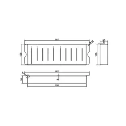 Caressi CACSD37 sort 35 cm indsatsbak restebakke rustfrit stål 1208920598