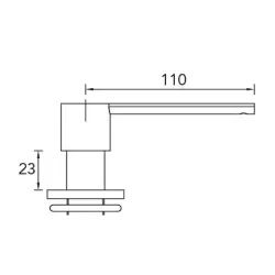 CARESSI Black Line sæbedispenser rustfrit stål sort CA203BK 1208920616