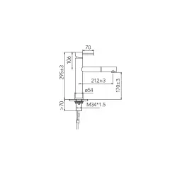 CARESSI Black Line enhånds køkkenarmatur med udtrækkelig tud i sort rustfrit stål CA116BK U ECO 1208920652