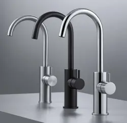 Waterevolution Flow håndvaskarmatur høj model rustfrit stål T1121FUIE