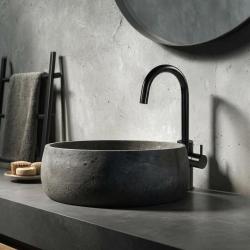 Waterevolution Flow washbasin tap high model matt black T1121FPR