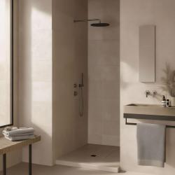 Waterevolution Flow indbygget bruser-termostat med 1 omskifter, helt i rustfrit stål 1208920976