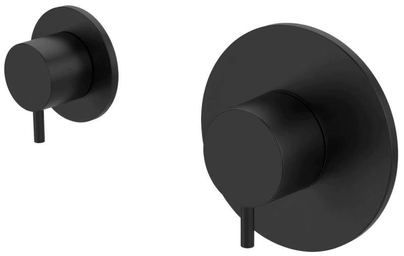 Waterevolution Flow indbygget brusetermostat med 1 stopventil mat sort 1208920977