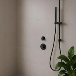 Waterevolution Flow indbygget brusetermostat med 1 omskifter mat sort 1208920978