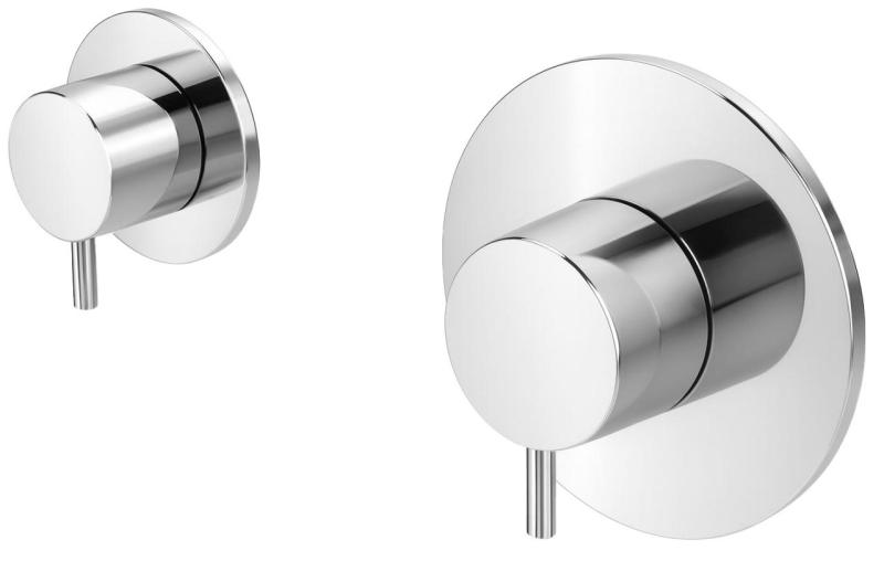 Waterevolution Flow indbygget brusetermostat med 1 omskifterhane, krom 1208920984