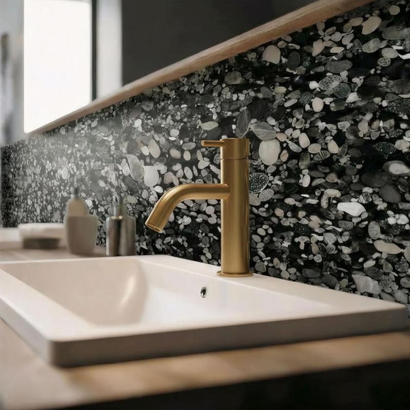 Waterevolution Flow håndvaskarmatur børstet messing T1101ALE