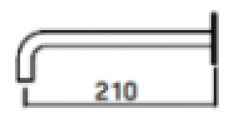 Waterevolution Flow indbygget håndvaskarmatur PVD hvidguld med udløb 21 cm T116BWGE-21