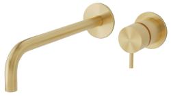 Waterevolution Flow indbygget håndvaskarmatur PVD hvidguld med udløb 25 cm T116WGE-25