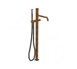 Waterevolution Flow fritstående badekar armatur med håndbruser Børstet Kobber T133CPE