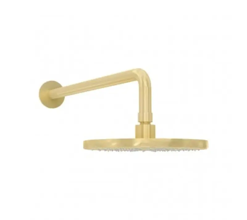 Waterevolution Flow hovedbruser 200mm med vægtilslutning Light Gold T1641WGE