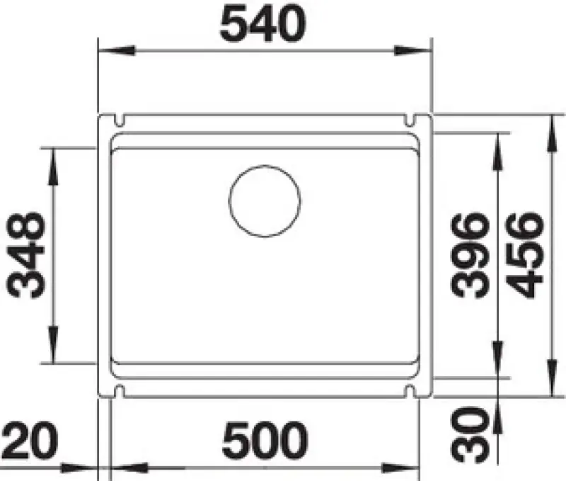 Blanco Etagon 500-U underskabsvask basalt 525154