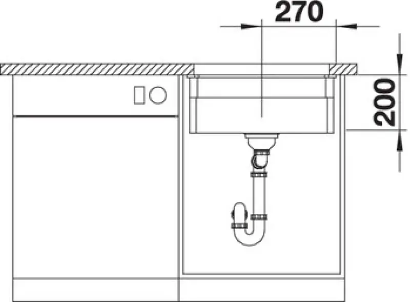 Blanco Etagon 500-U underskabsvask basalt 525154