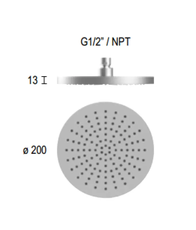 SB Round 316 Regnbruser hovedbruser 20 cm PVD guld 1208946726