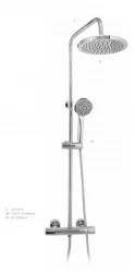 DEMM Shower brusekombination termostat med regnbruser krom 1208946965